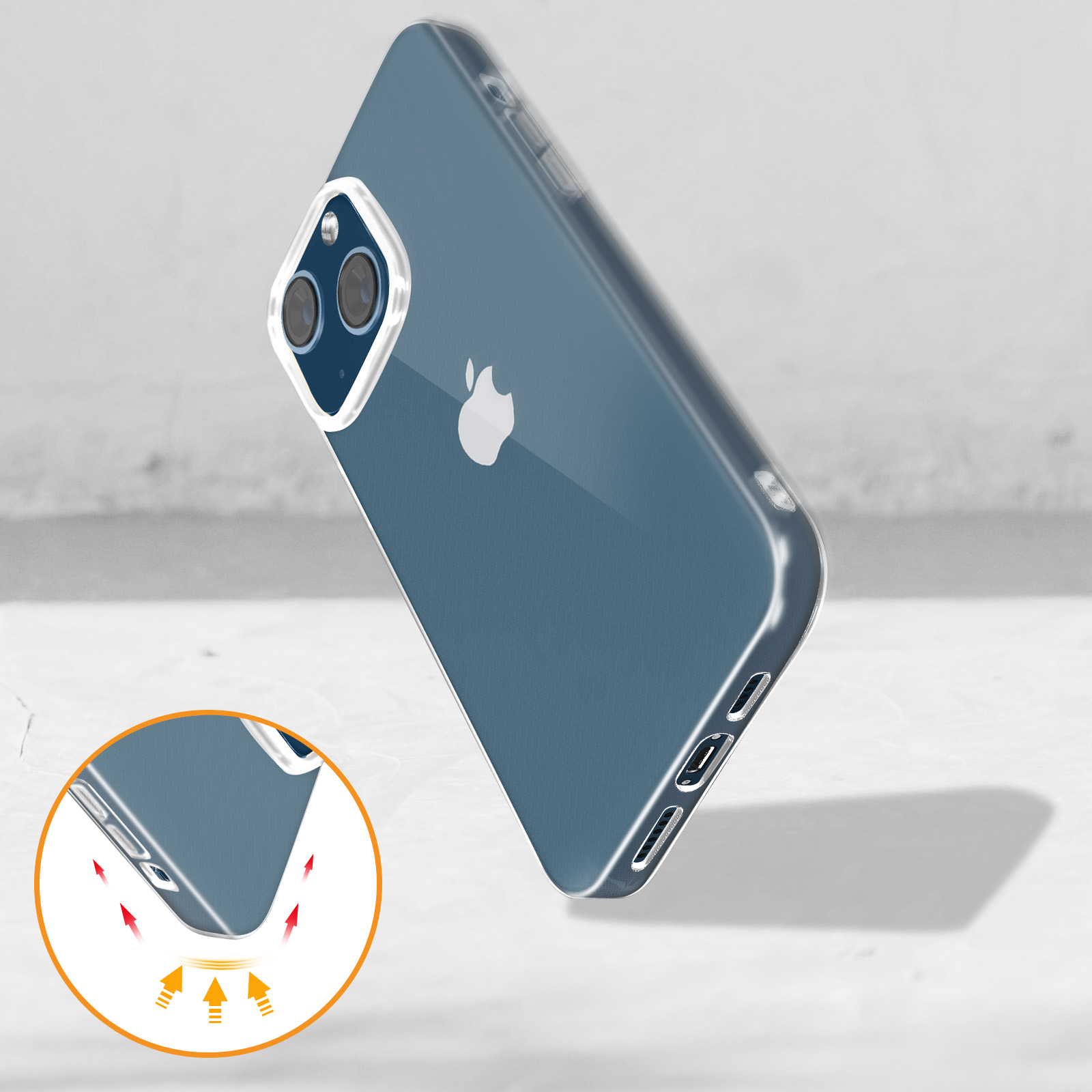 Carcasa Iphone 13 mini Transparente Antigolpe