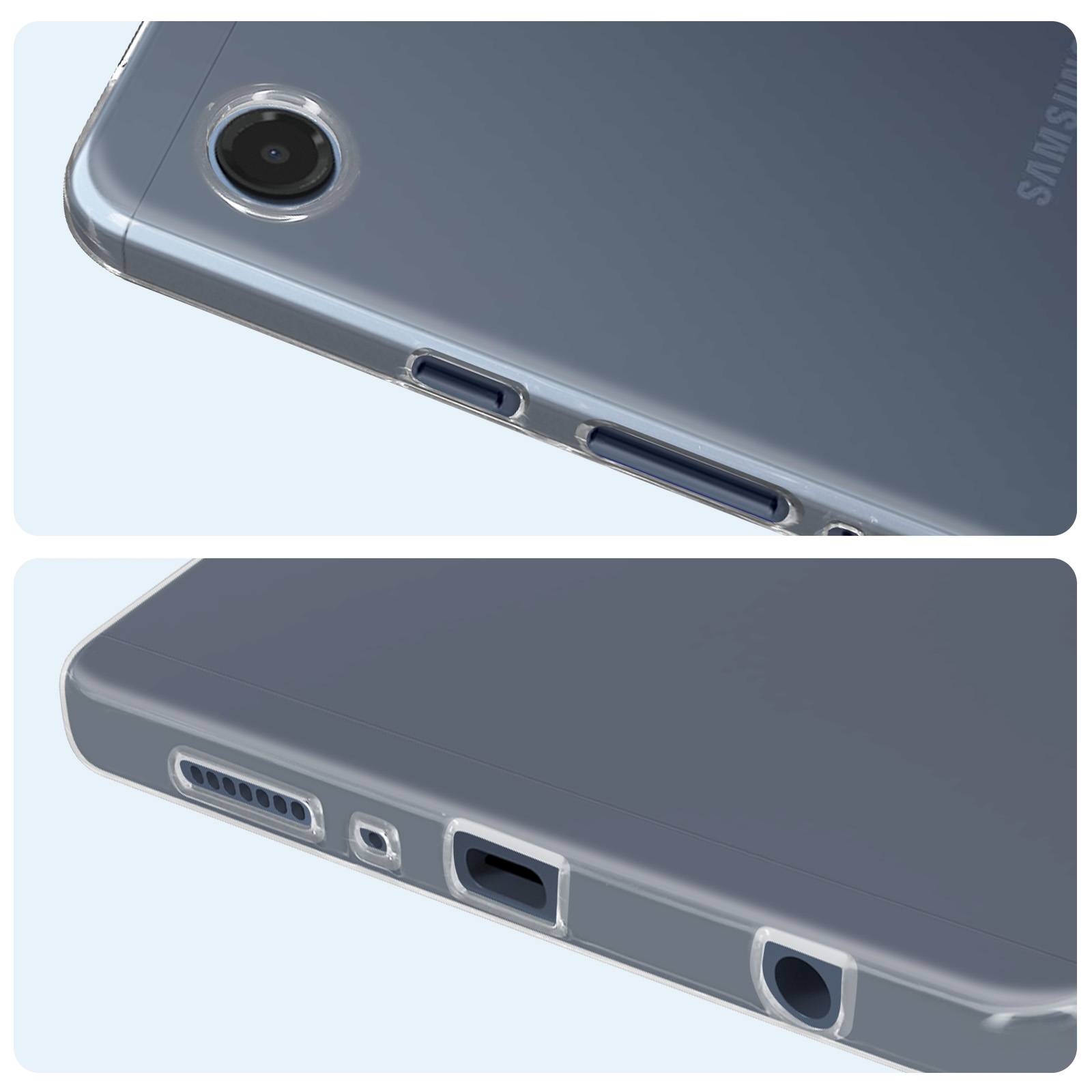 Coque Samsung Galaxy Tab A9 Plus Silicone Souple, Classic Case -  Transparent - Français