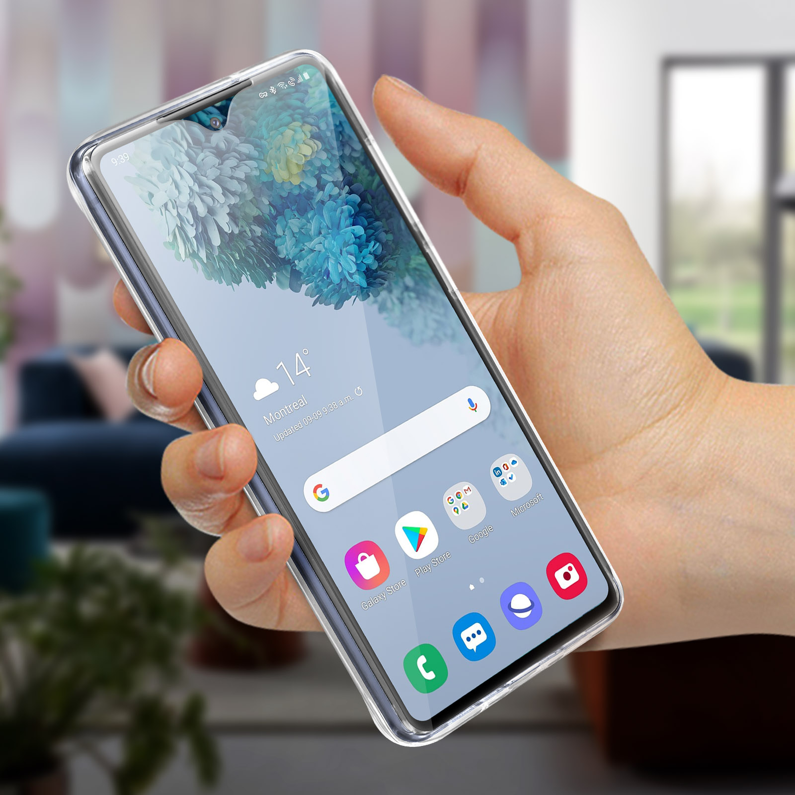 Coque Samsung S20 FE Intégrale 360° : Avant Souple et Arrière Rigide -  Transparent - Français