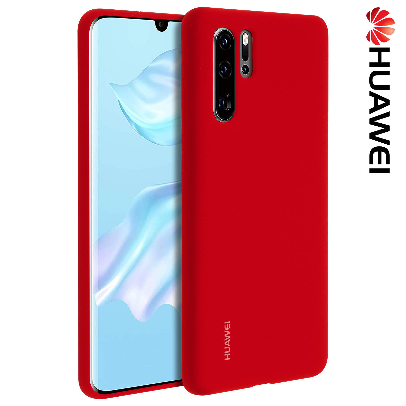 Huawei Funda Silicona Roja para Huawei P30 Pro