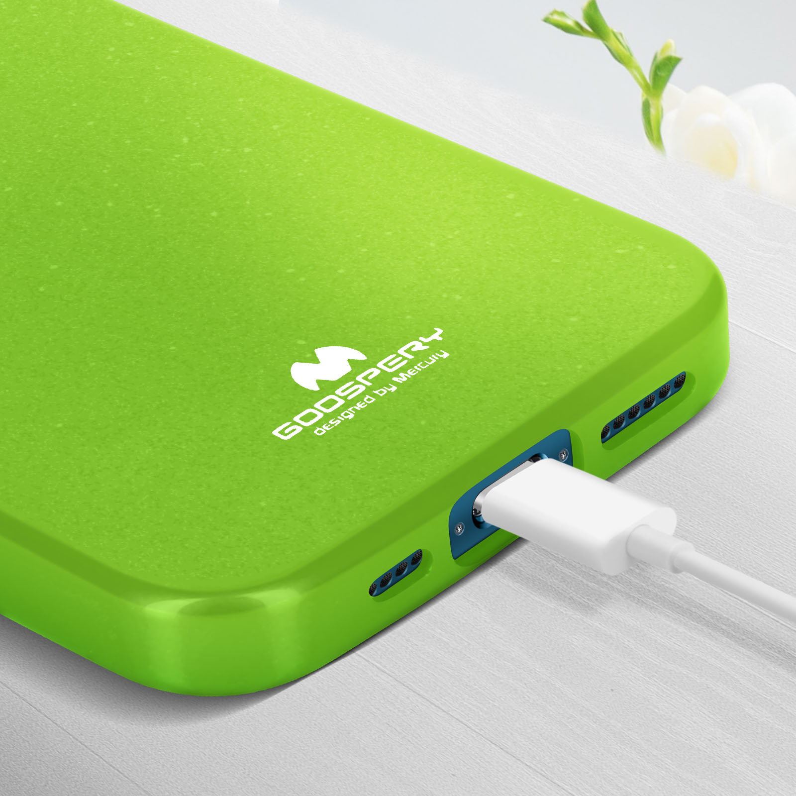 Funda Silicona Mercury iPhone 13 Pro, Brillante - Verde - Spain