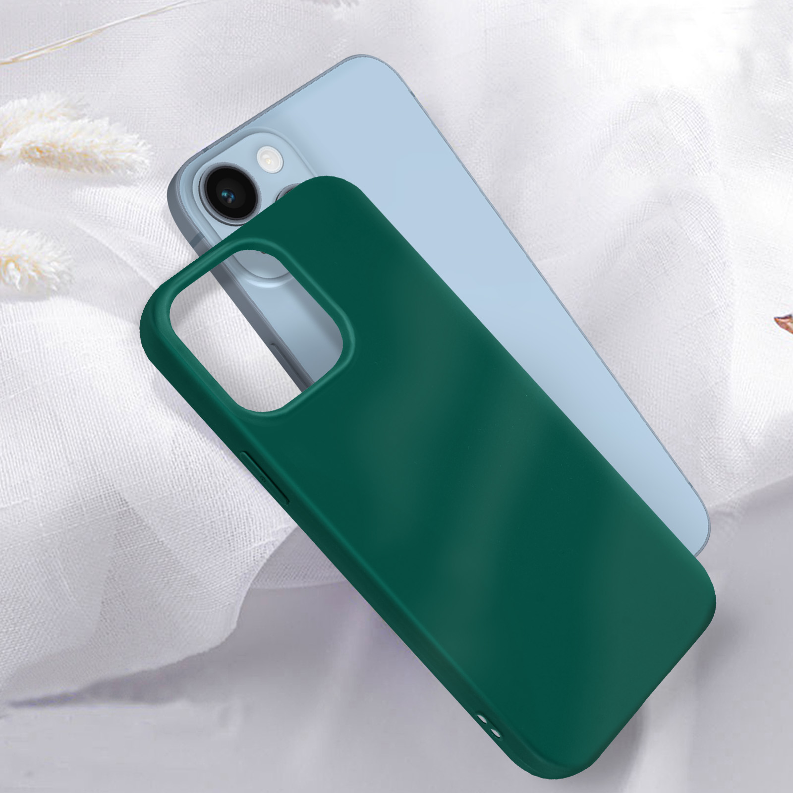 Carcasa iPhone 14 en Silicona Flexible, Acabado Mate Anti-huellas – verde -  Spain