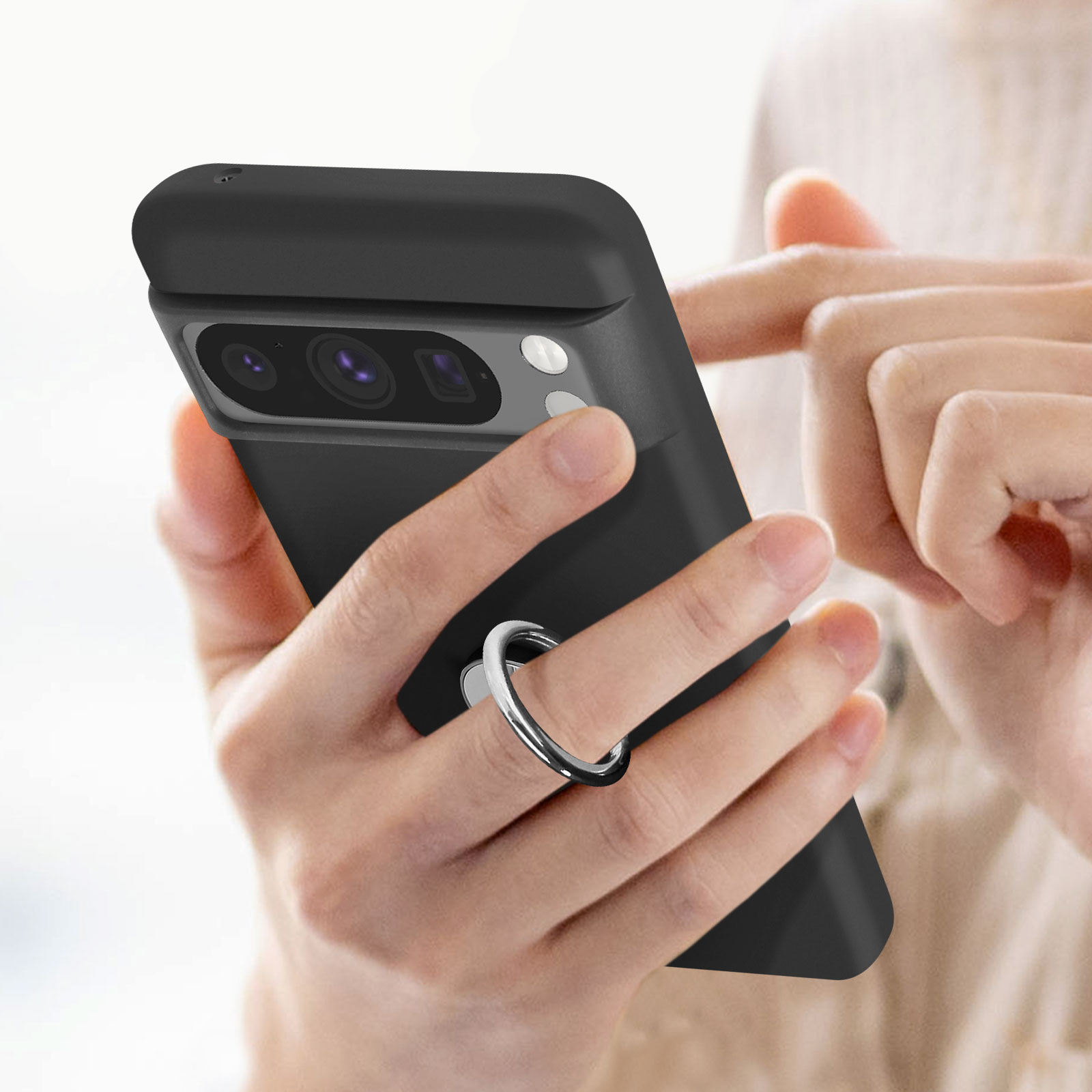 Anneau de doigt support pour Galaxy, Pixel, Redmi, Mate, Moto, Xperia pour  tenu de votre téléphone en toute sécurité, bague avec fonction de stand 