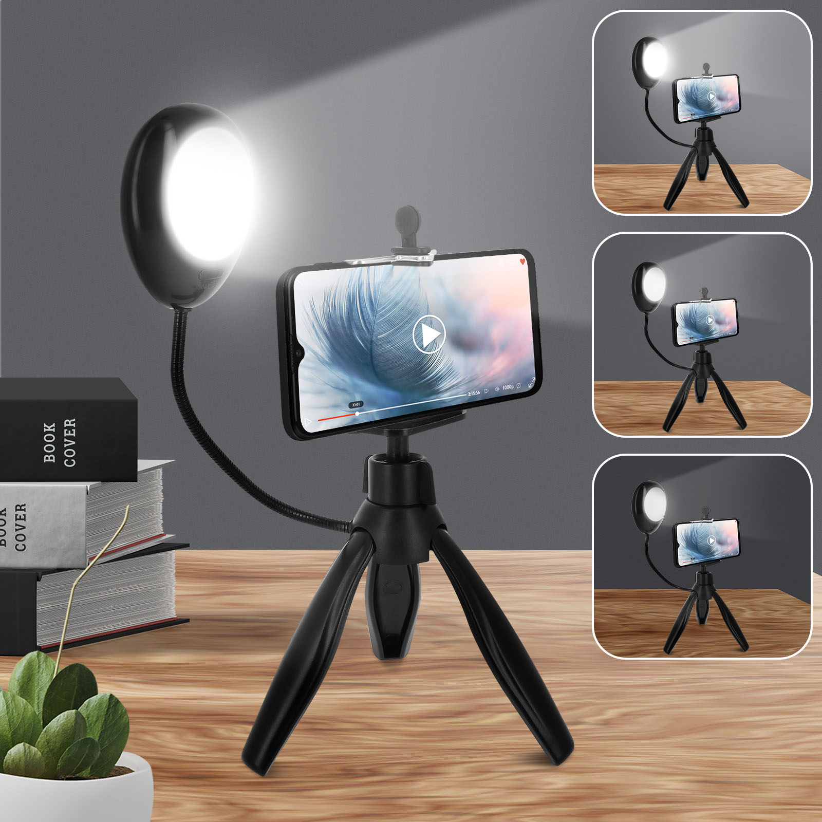 Luce LED Con Clip Per Selfie E Videoconferenze: 3 Tonalità Di Luce, Compatta E Regolabile!