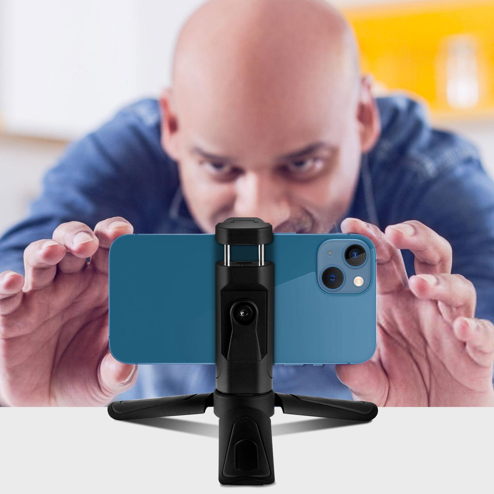 Mini Trépied de Bureau pour Smartphones, Universel et Compact avec Rotation  360° par 4smarts - Noir - Français