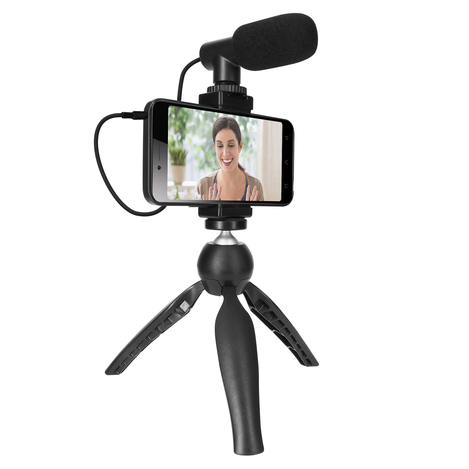 Mobifoto Ensemble Vloggeur (Trépied & Micro pour cellulaire) - Accessoires  audio et vidéo