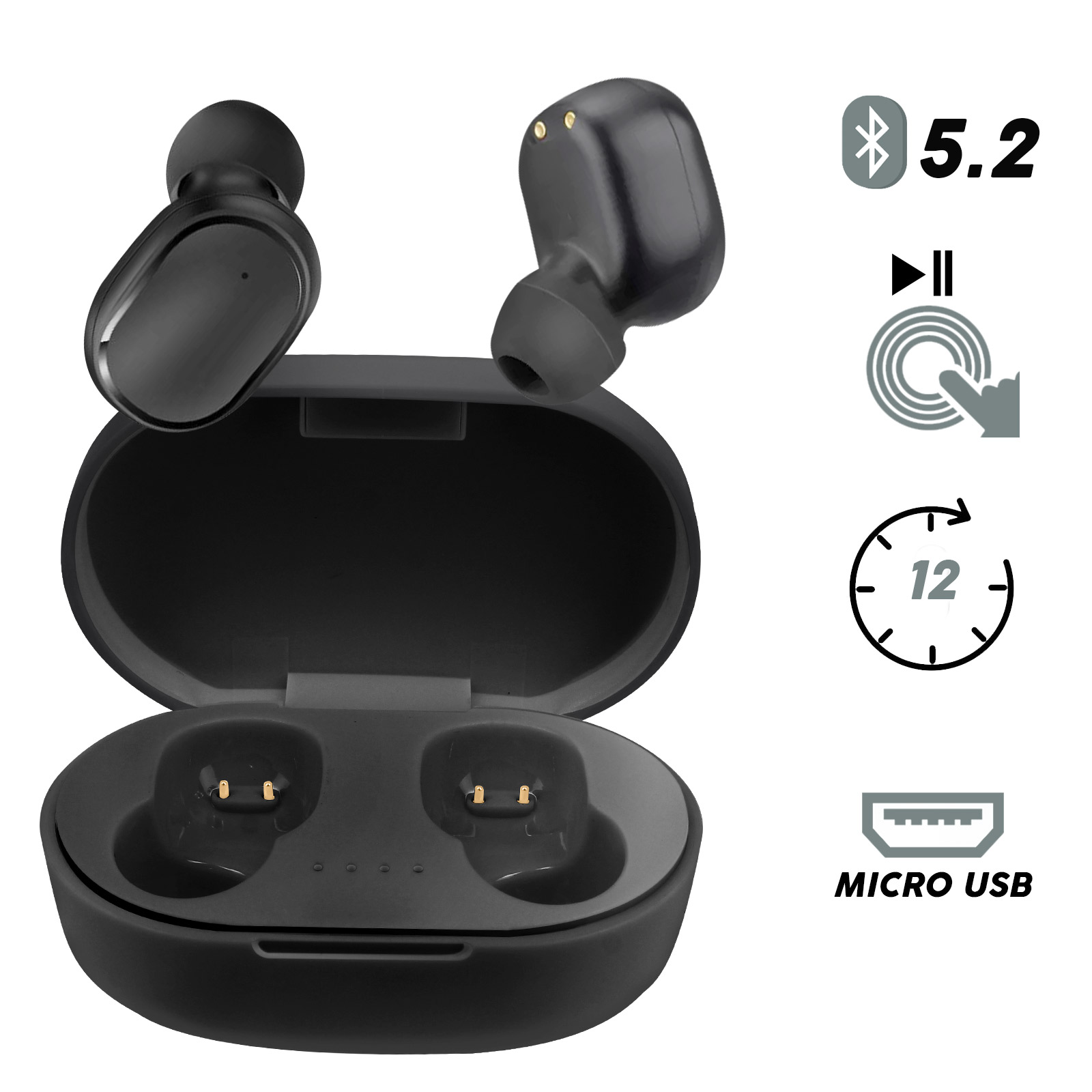 Ecouteurs GENERIQUE Ecouteurs metal pour "iphone 12 mini" avec  micro kit main libre intra auriculaire casque universel jack (gris)