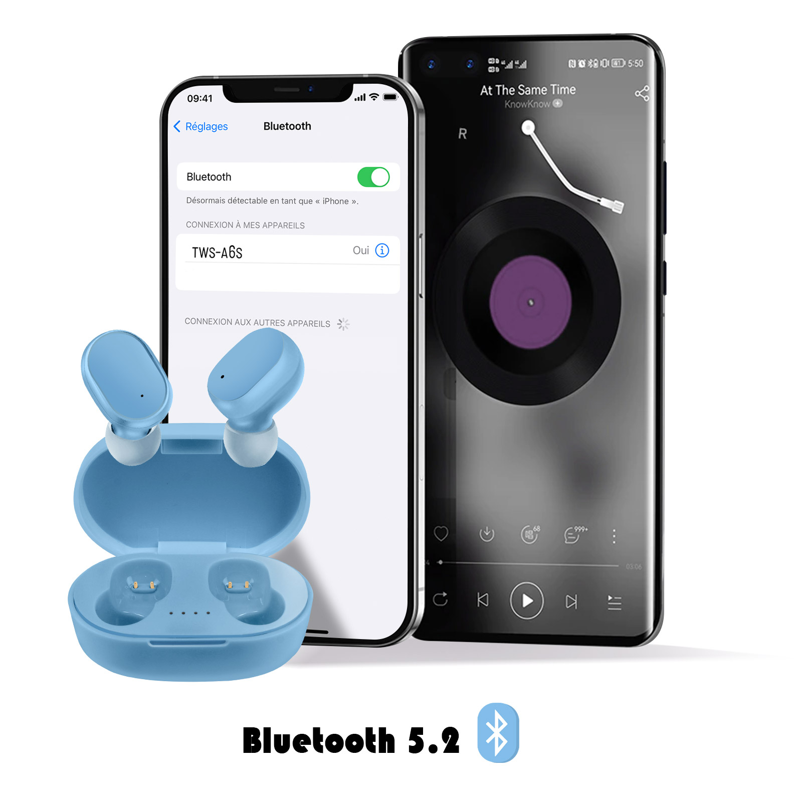 Auriculares Inalámbricos Para Móvil Con Conexión Bluetooth Y