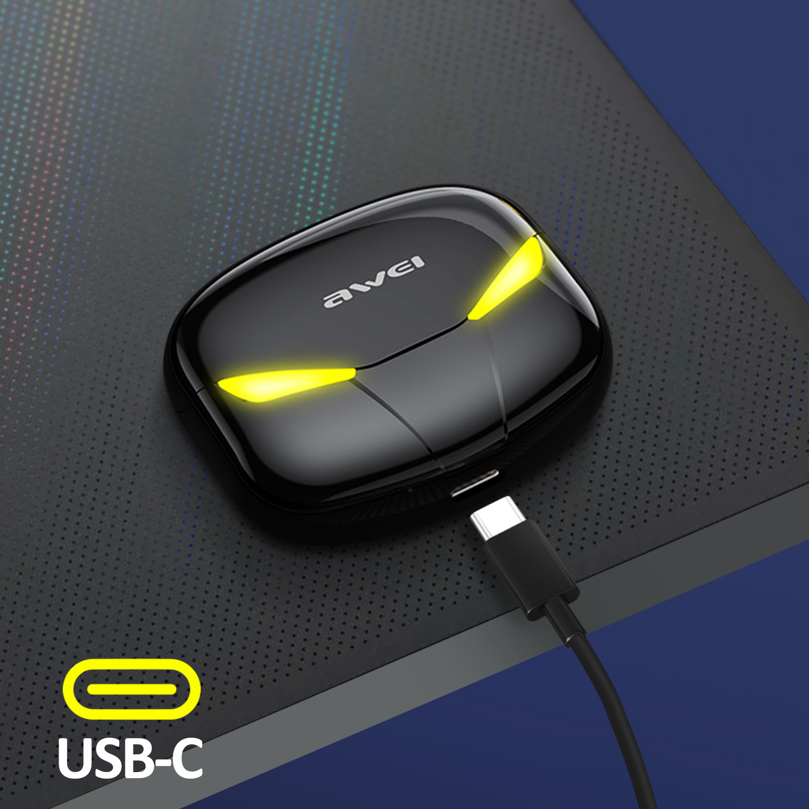 Écouteurs Gaming, Bluetooth 5.1 avec Design LED et Contrôle