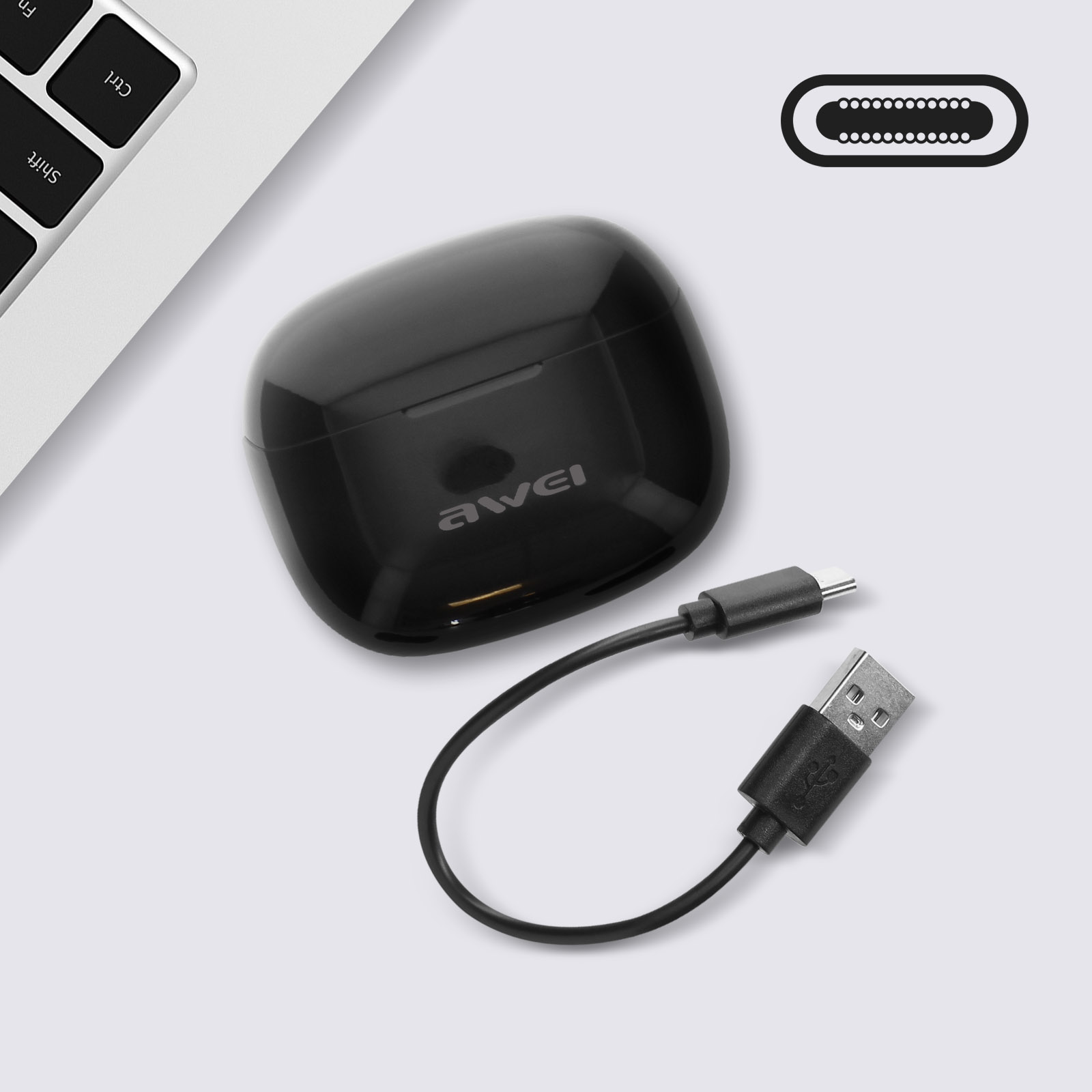 Awei Ecouteurs Sans Fil Intra-Auriculaire Avec Indicateur LED Noir - Kit  piéton et Casque - LDLC