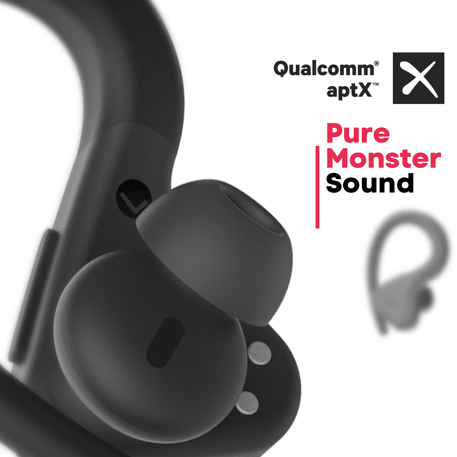 Auriculares Monster sem fios com contorno de orelha - Redução de ruído e  autonomia 24 horas, DNA Fit - Preto - Portugal