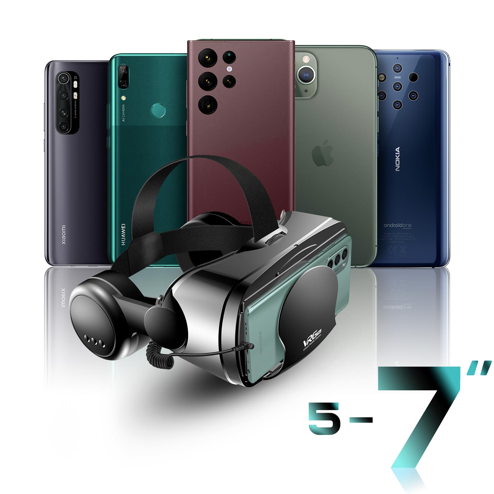 Casque VR pour Téléphone Portable, Réalité Virtuelle HD pour Téléphone,  Casque VR 3D Étui De Transport pour Lunettes De A195 - Cdiscount