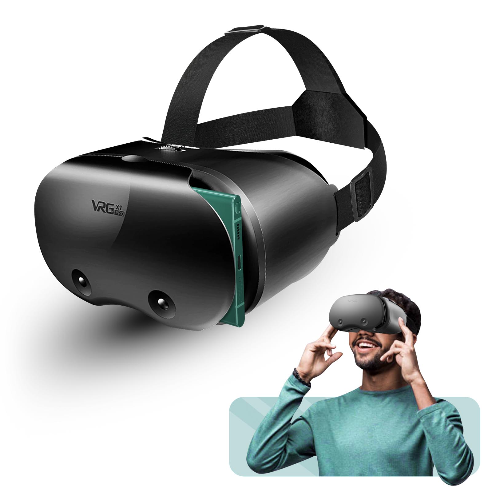 Casque VR pour Smartphone, Réalité Virtuelle 3D avec Lentilles
