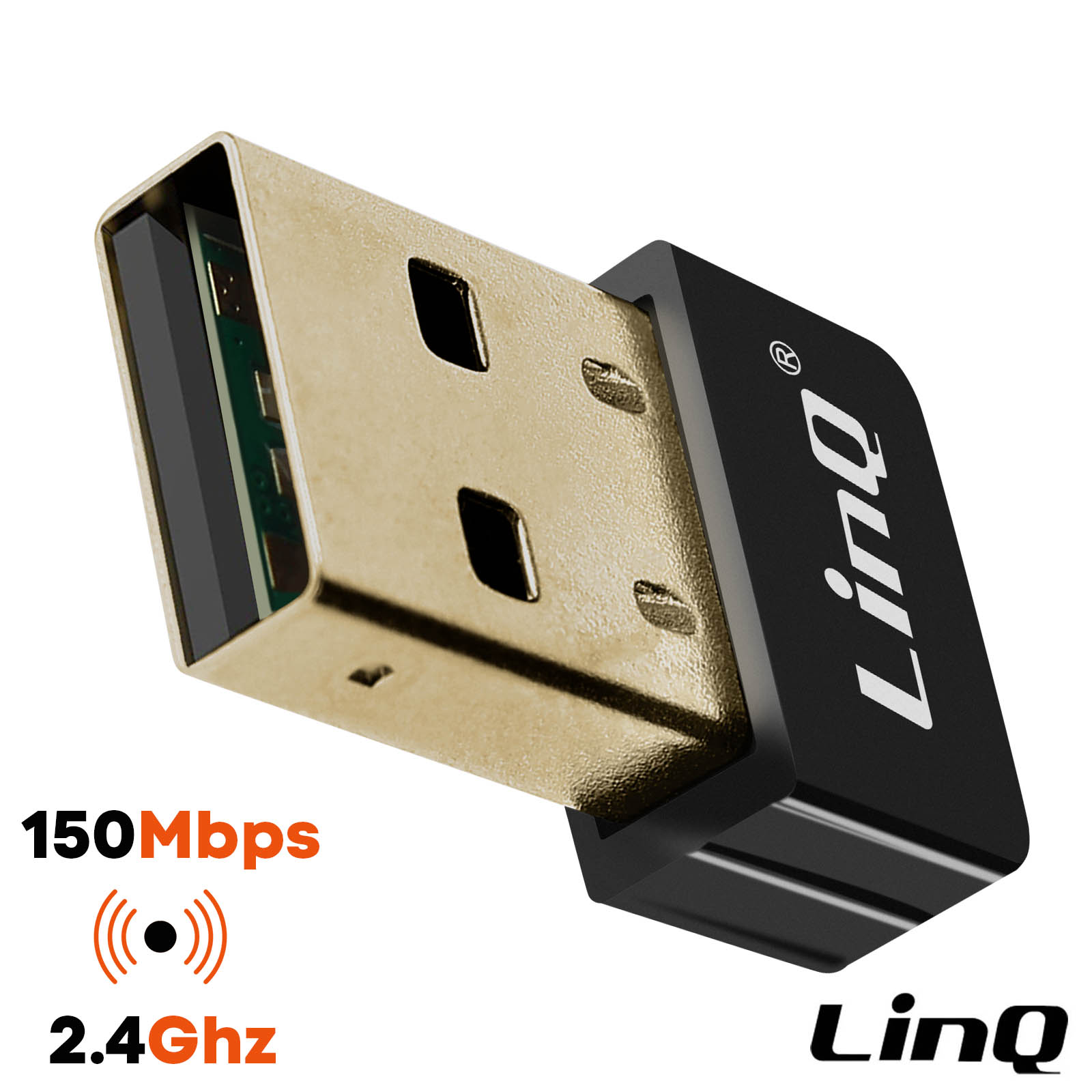 Clé USB WiFi 150Mbps, Mini Adaptateur WiFi, Format Ultra-Compact, LinQ -  Noir - Français