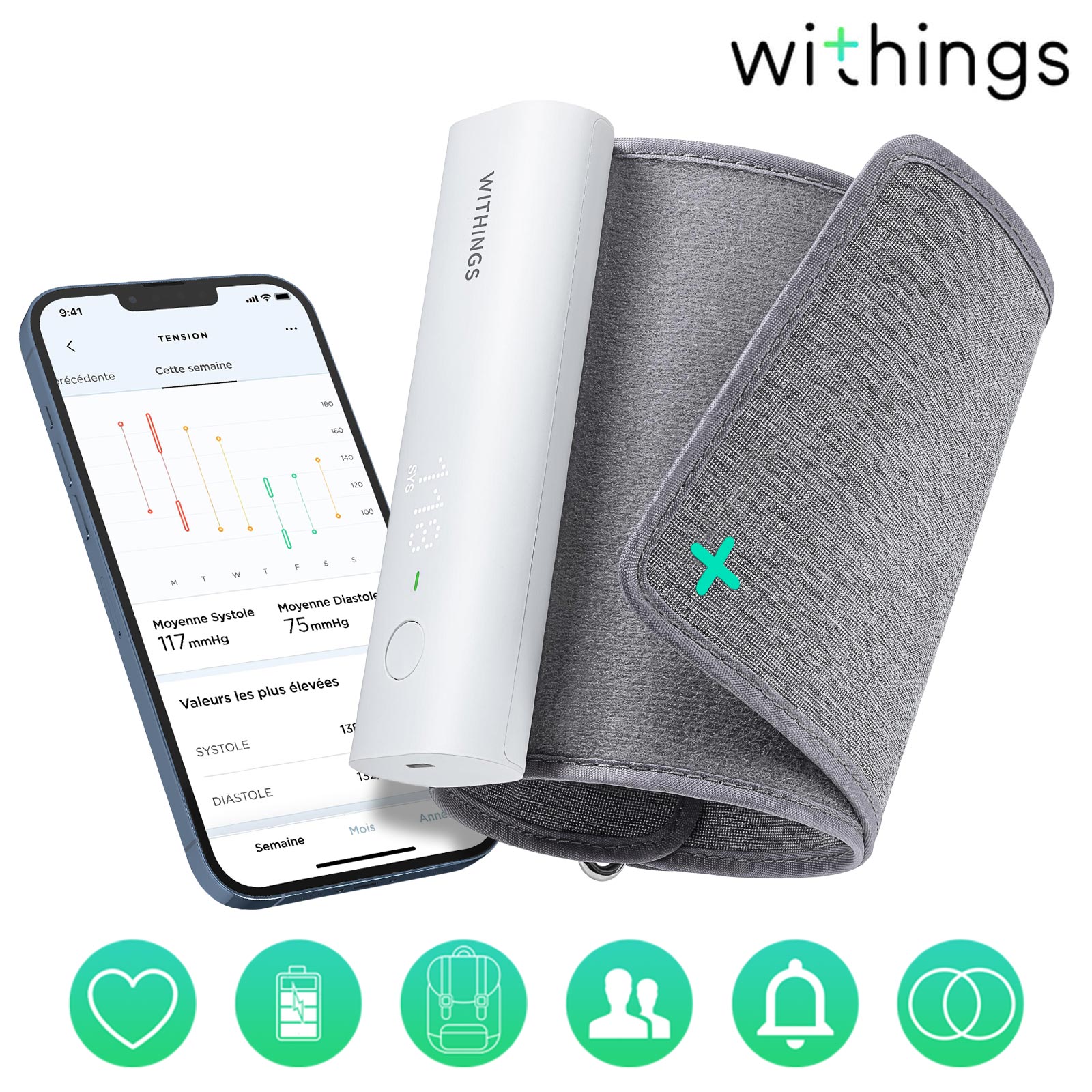 Tensiomètre Connecté Withings BPM Connect Wifi + Bluetooth