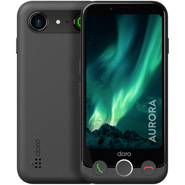 Étui Portefeuille Doro Graphite Pour Aurora A3x - Compatible Doro A31, 3 Poches Cartes, Fermeture Magnétique