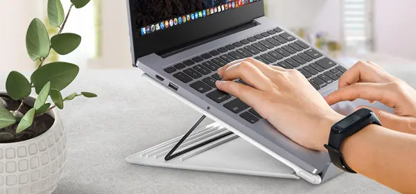 Support portatif pour ordinateur portable avec ventilation et hauteur  réglable Universel, pour MacBook et autres